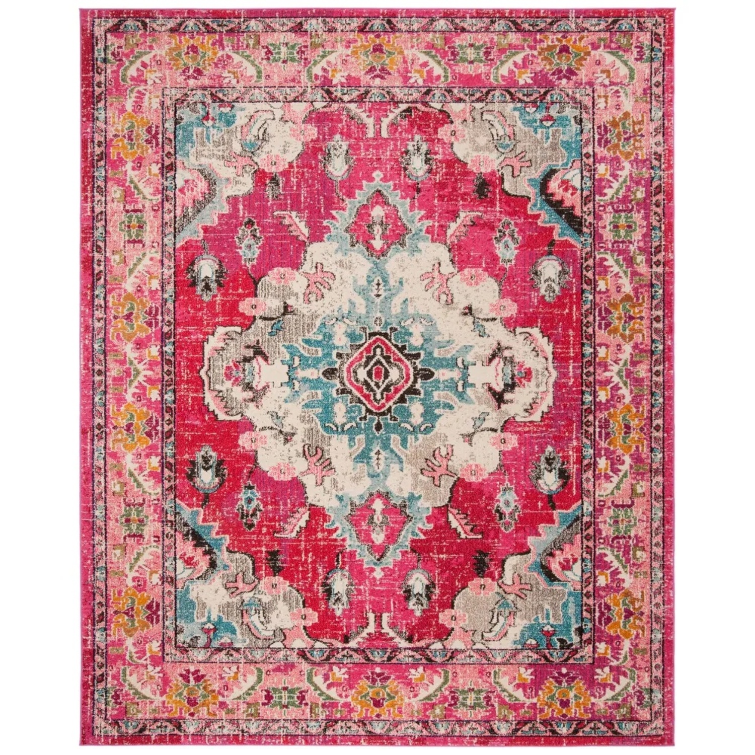 Pink Japanese Rug Pink Oriental Rug - AptDeco