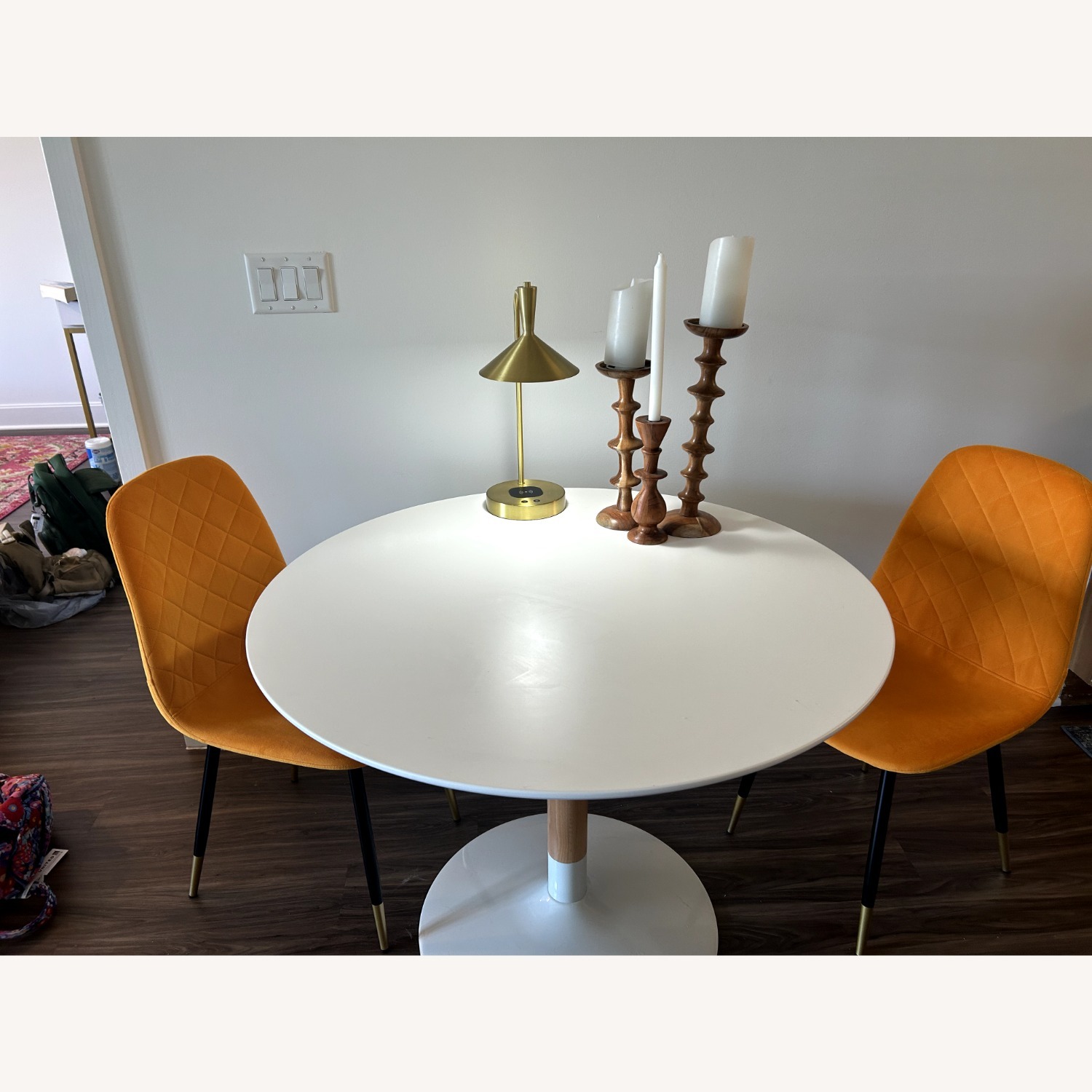 White Round Dining Table - image-1