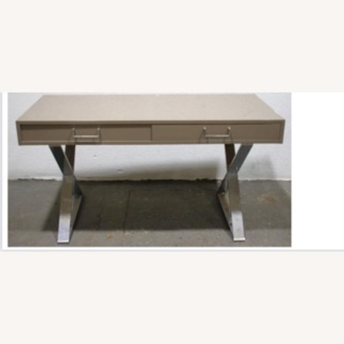 Used John Stuart MCM Writing Desk Chrome X Base for sale on AptDeco