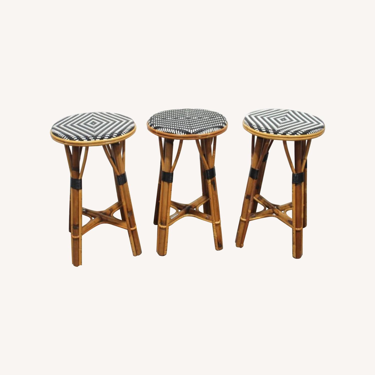 Rattan Vintage Classic Counter Stools (3) - image-0