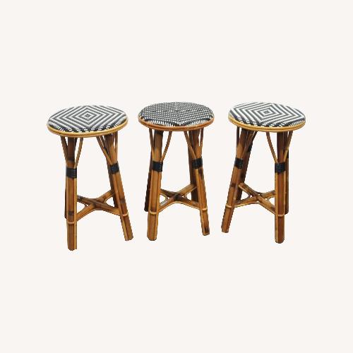 Used Rattan Vintage Classic Counter Stools (3) for sale on AptDeco