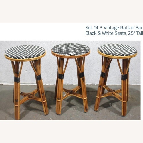 Used Rattan Vintage Classic Counter Stools (3) for sale on AptDeco
