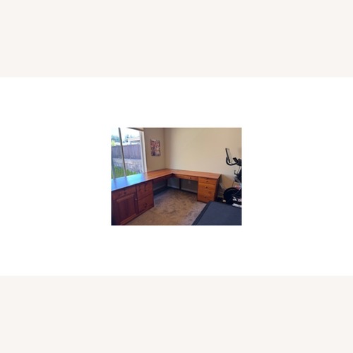 Used The Joinery Custom Solid Cherry, L-Shaped Desk for sale on AptDeco