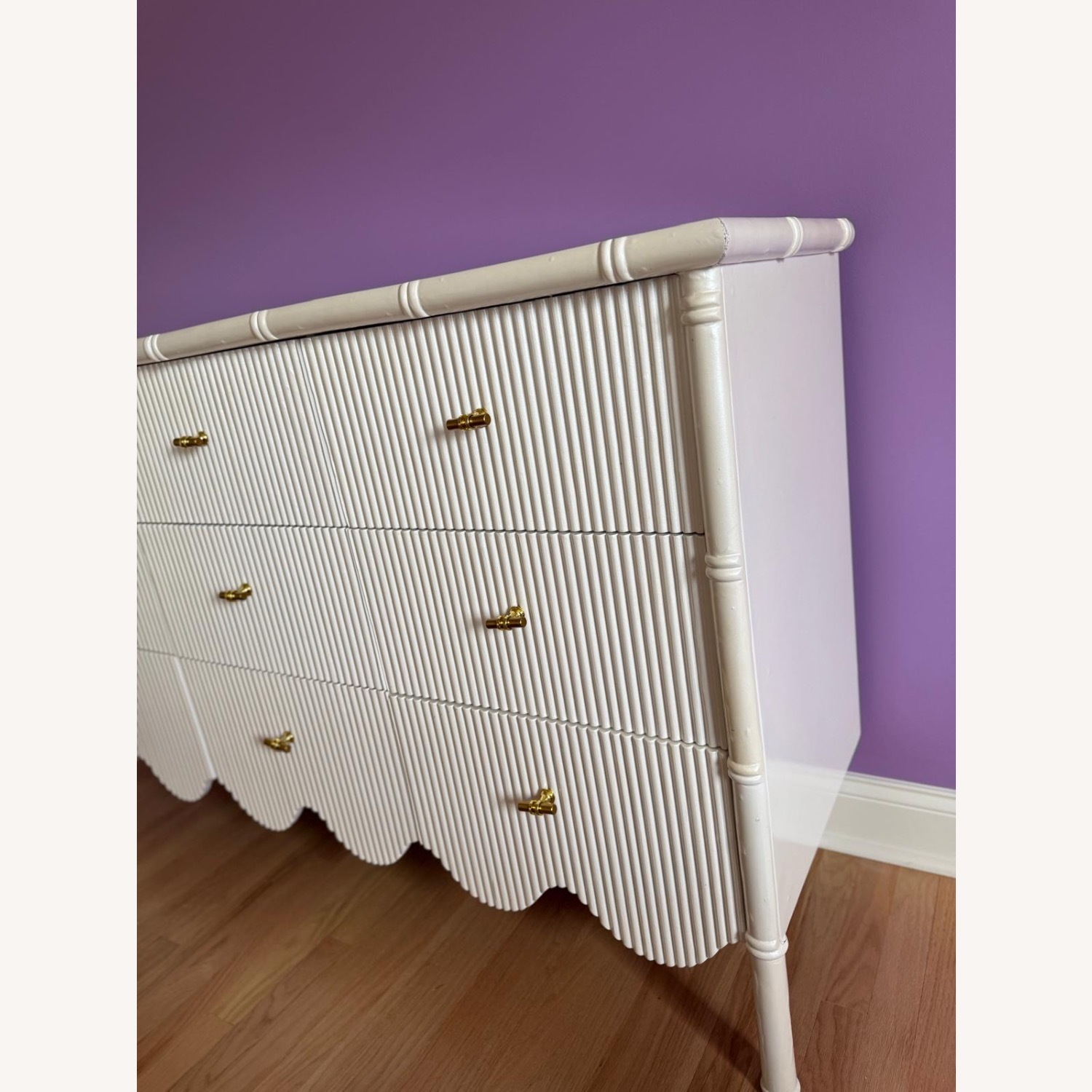 Solid Wood Rattan Dresser  - image-2