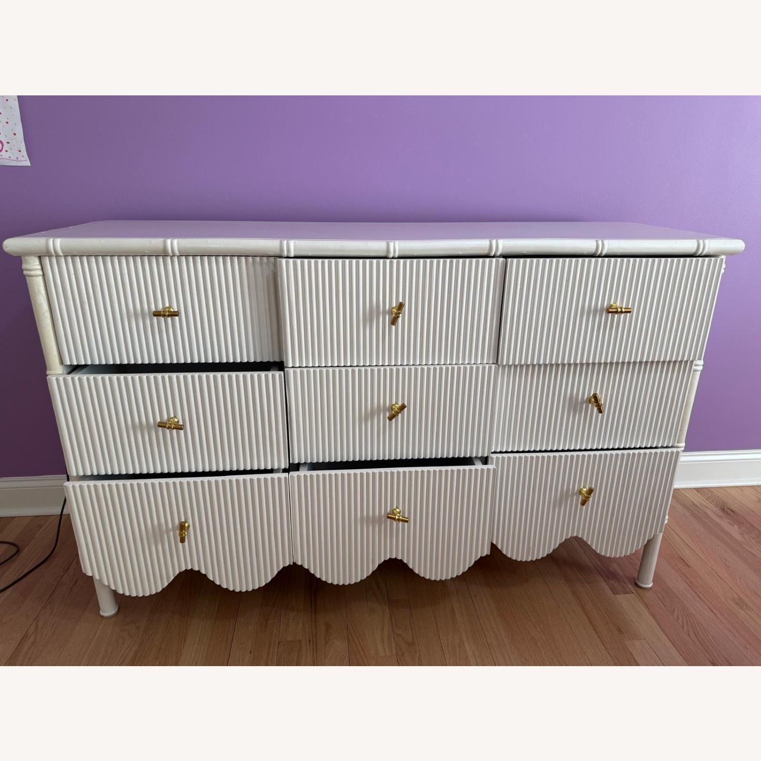 Solid Wood Rattan Dresser  - image-4