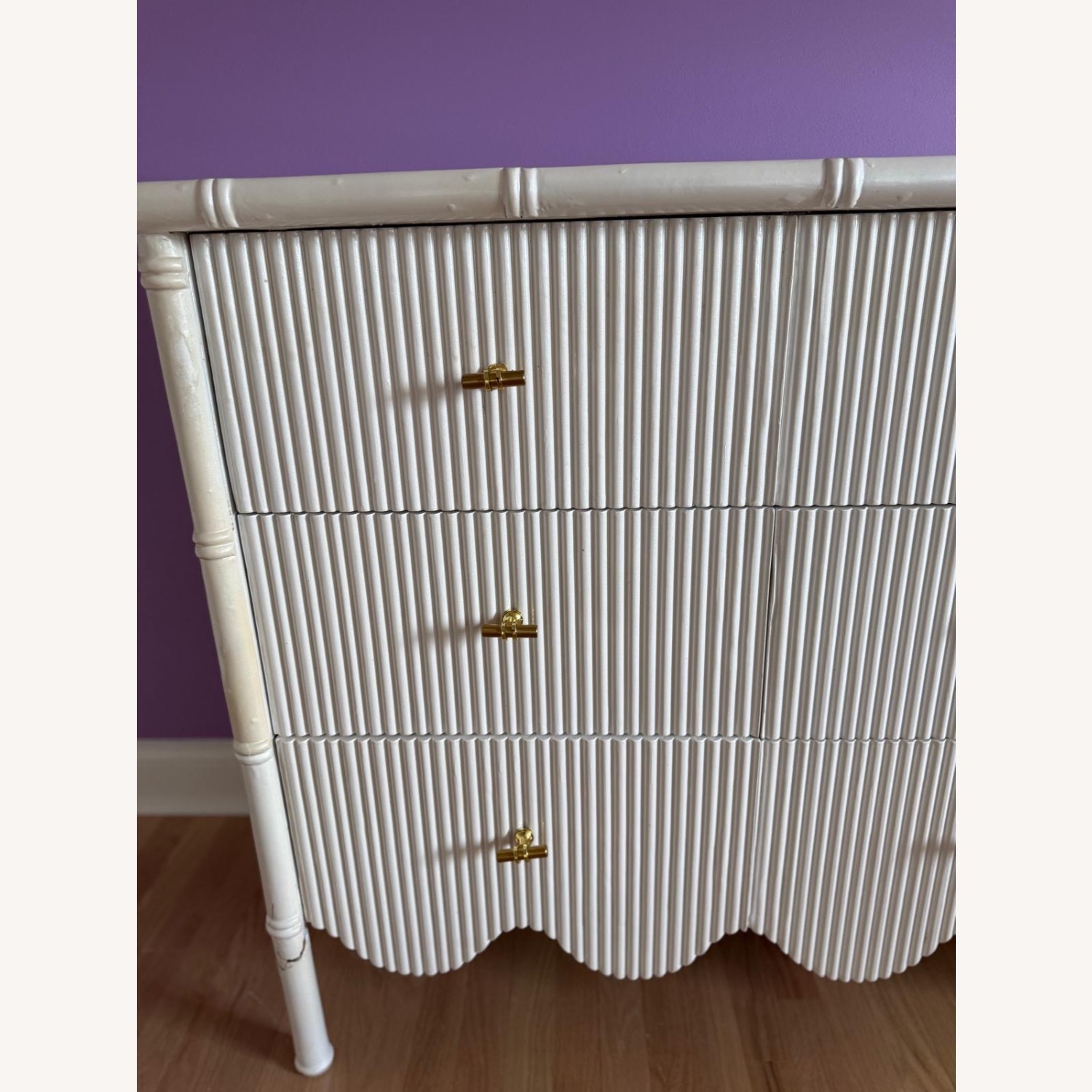 Solid Wood Rattan Dresser  - image-3