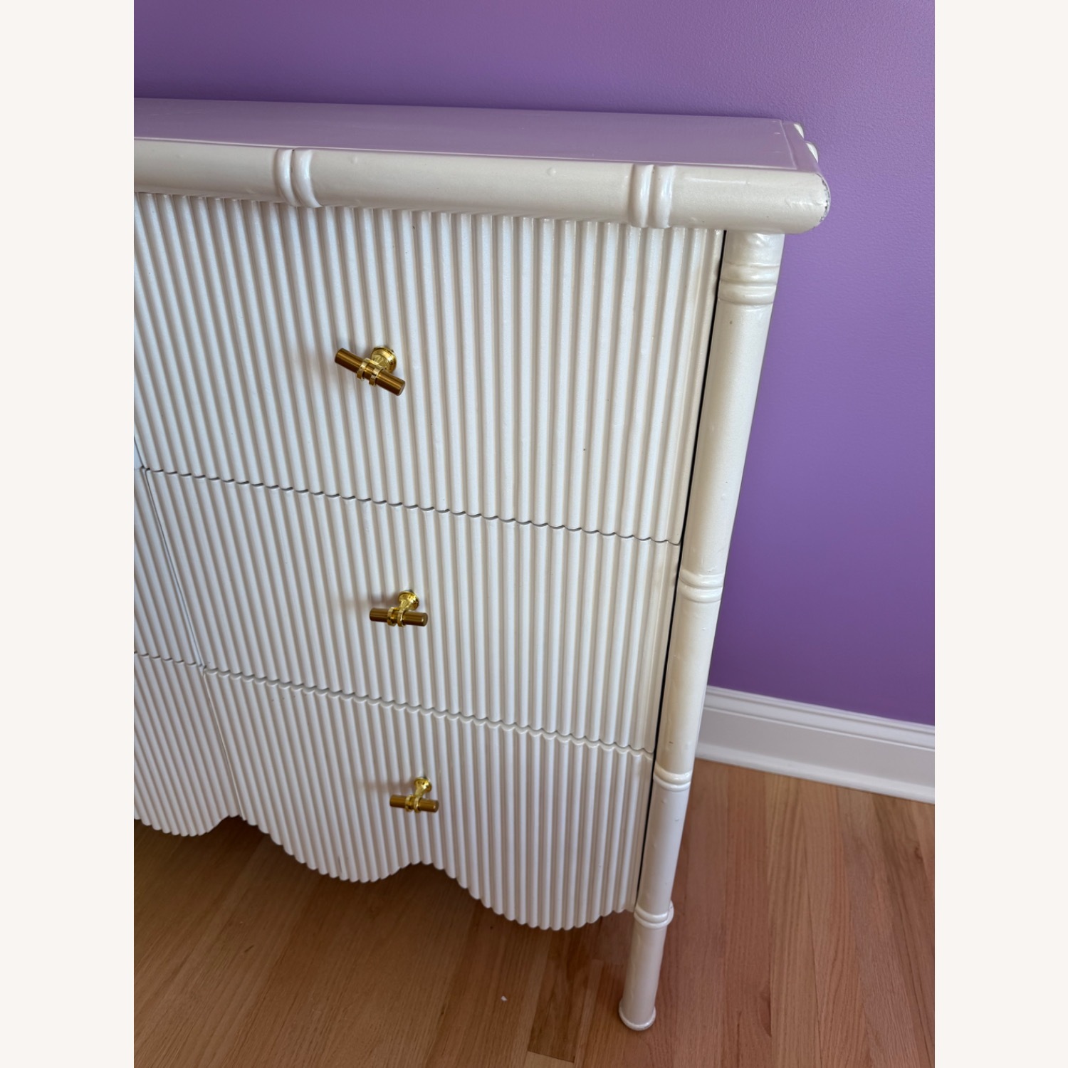 Solid Wood Rattan Dresser  - image-11