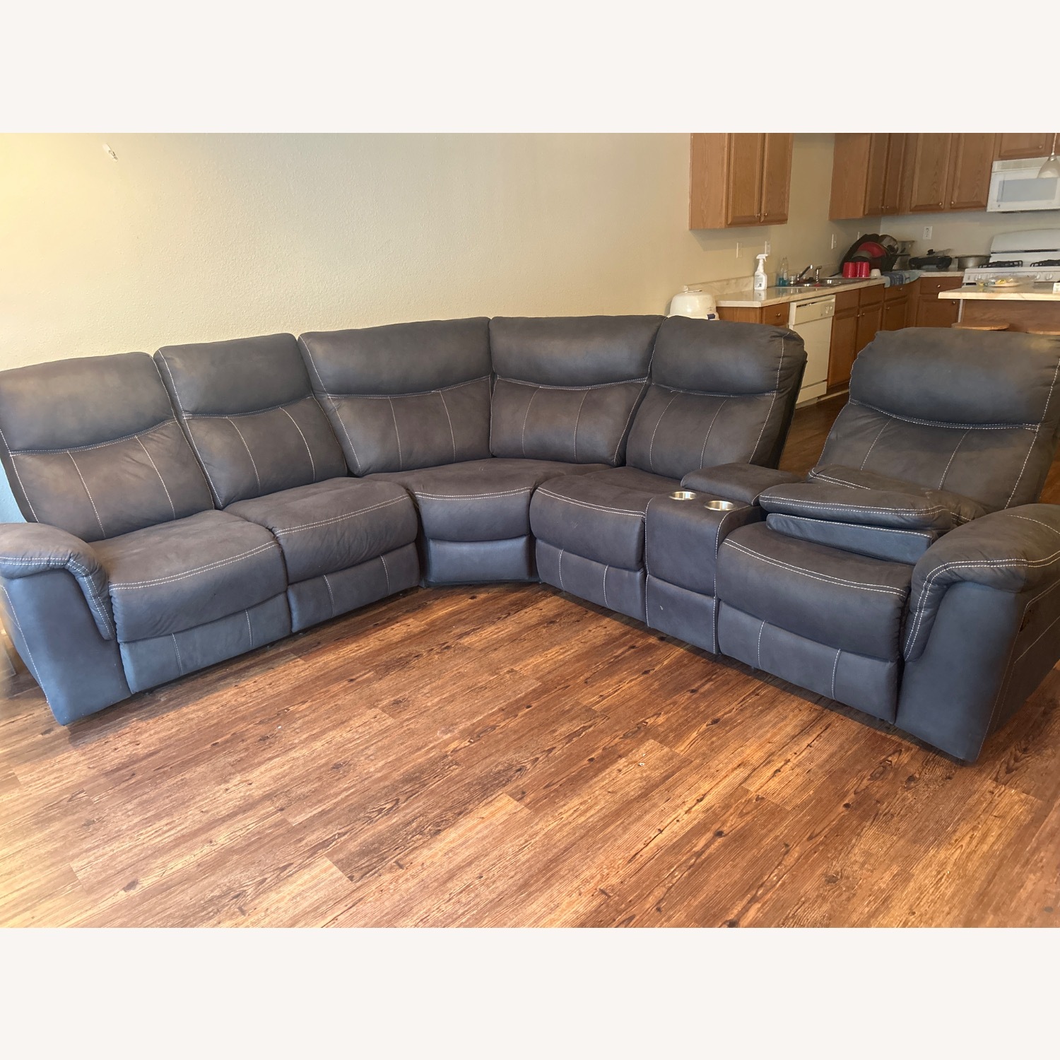 Dark Gray 3 Piece Sectional  - image-1