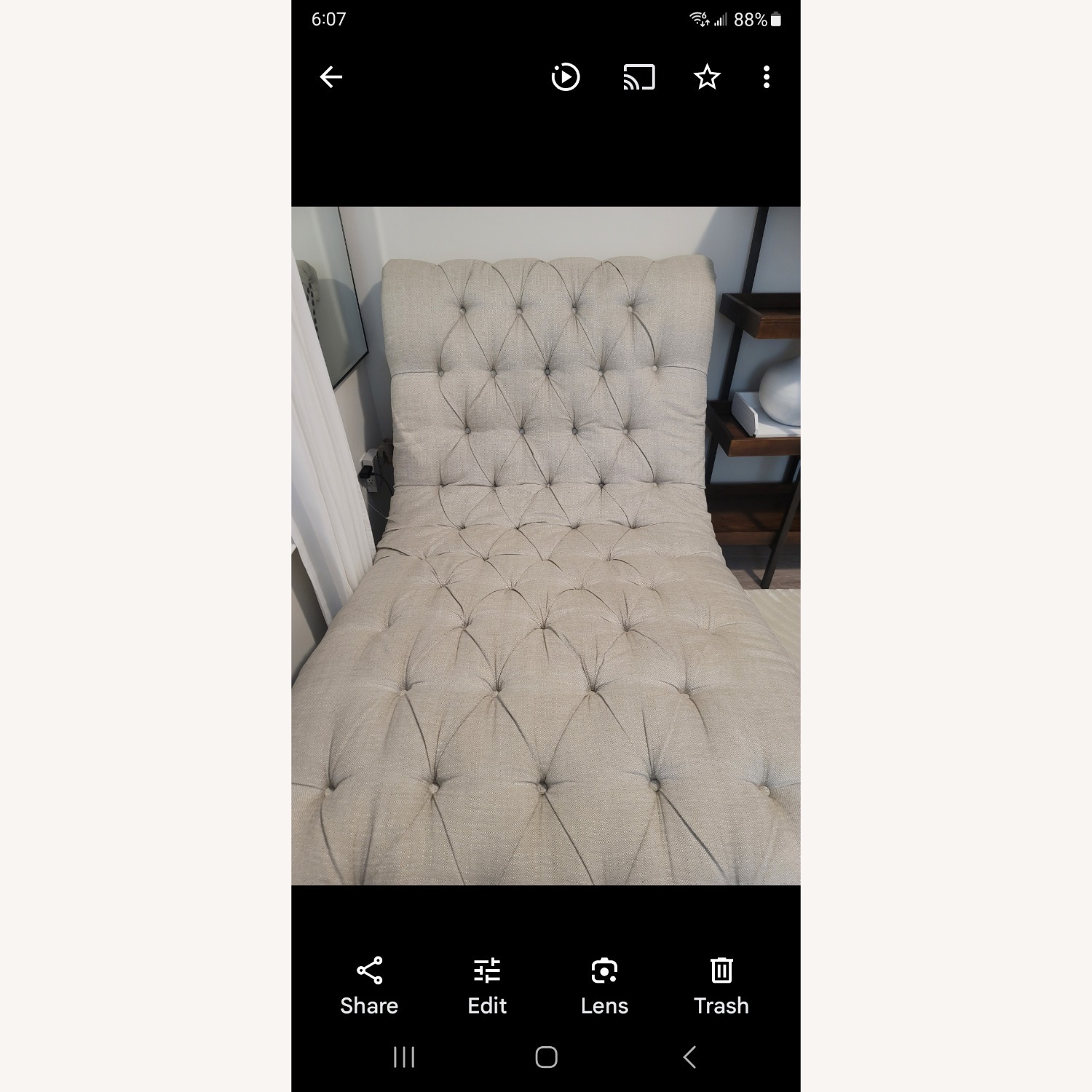 Beige Oversized Chaise Lounge  - image-2