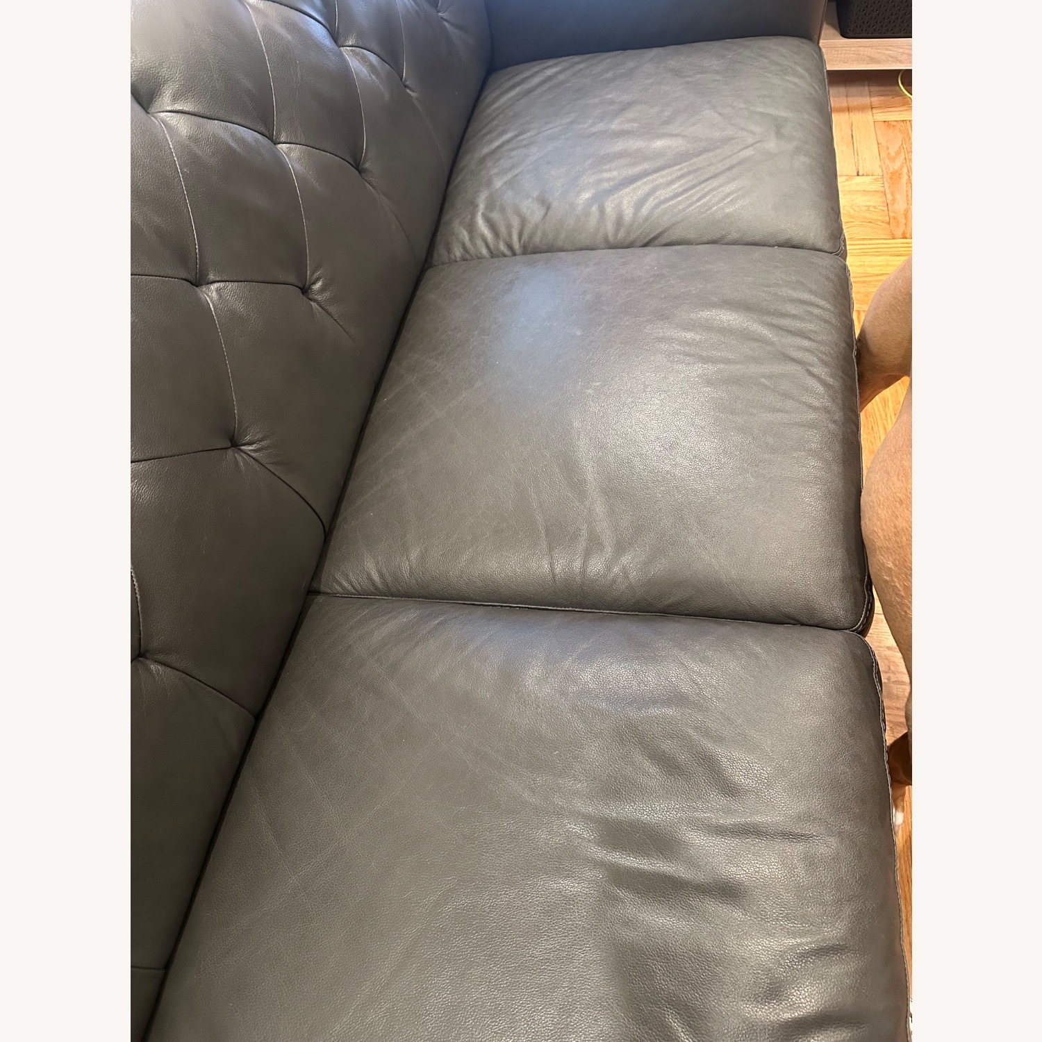 Macy's Leather Sofa - image-3