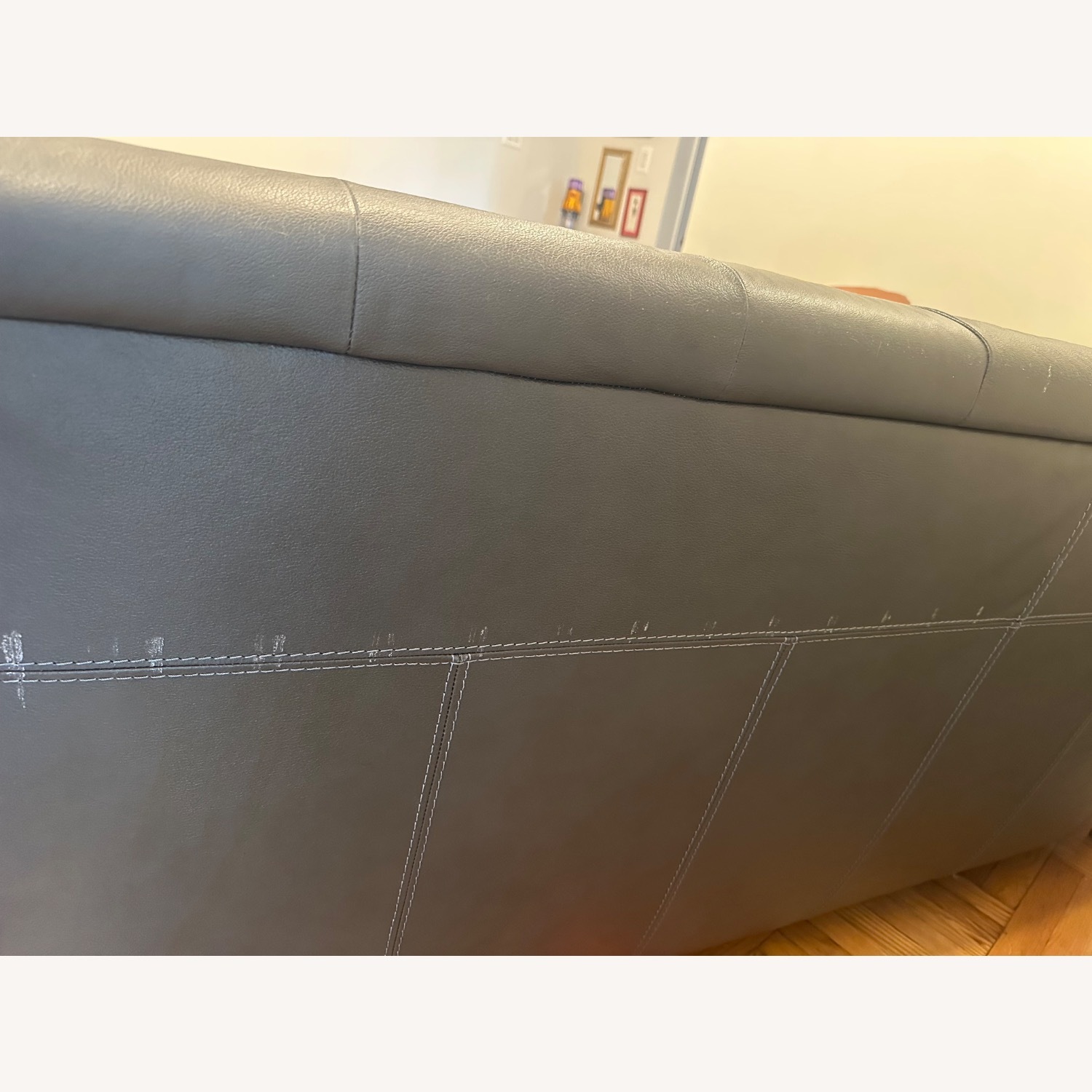 Macy's Leather Sofa - image-4