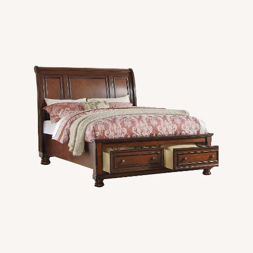 Used Sleigh Wood Frame Bed  for sale on AptDeco