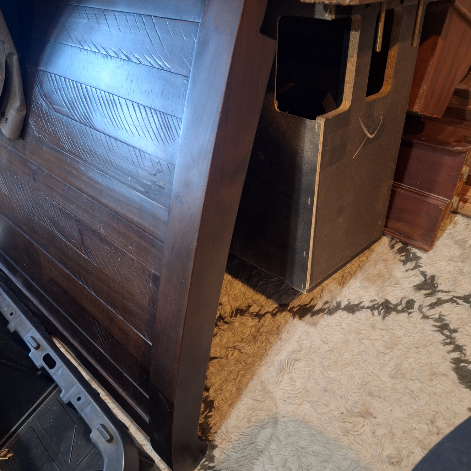 Sleigh Wood Frame Bed  - image-3