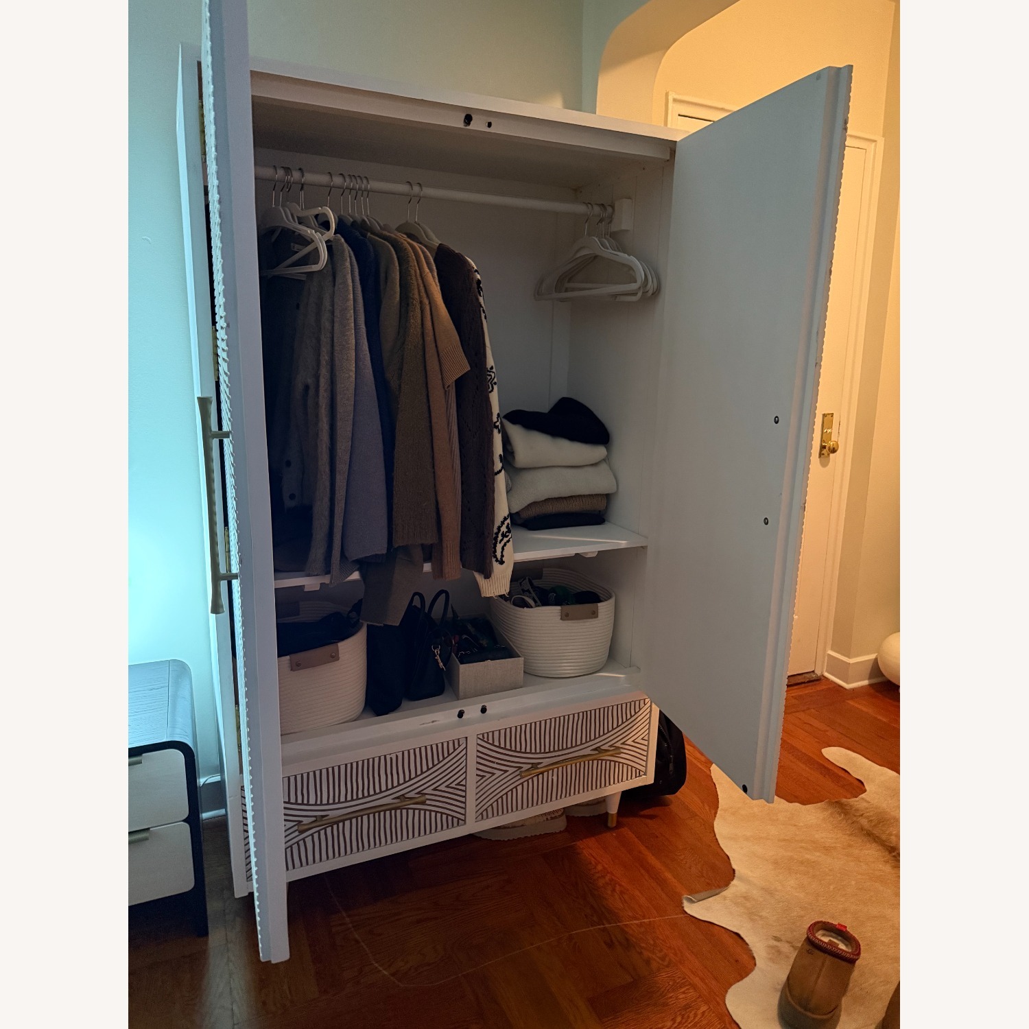 Anthropologie Hand-Carved Thalia Armoire - image-5