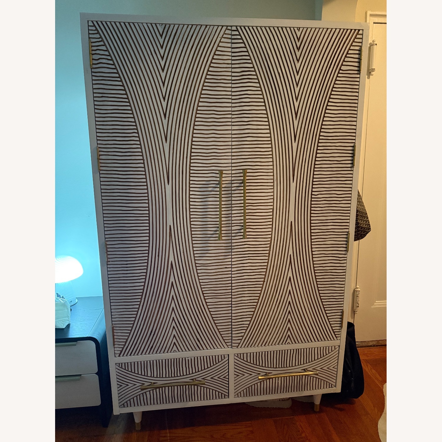 Anthropologie Hand-Carved Thalia Armoire - image-4