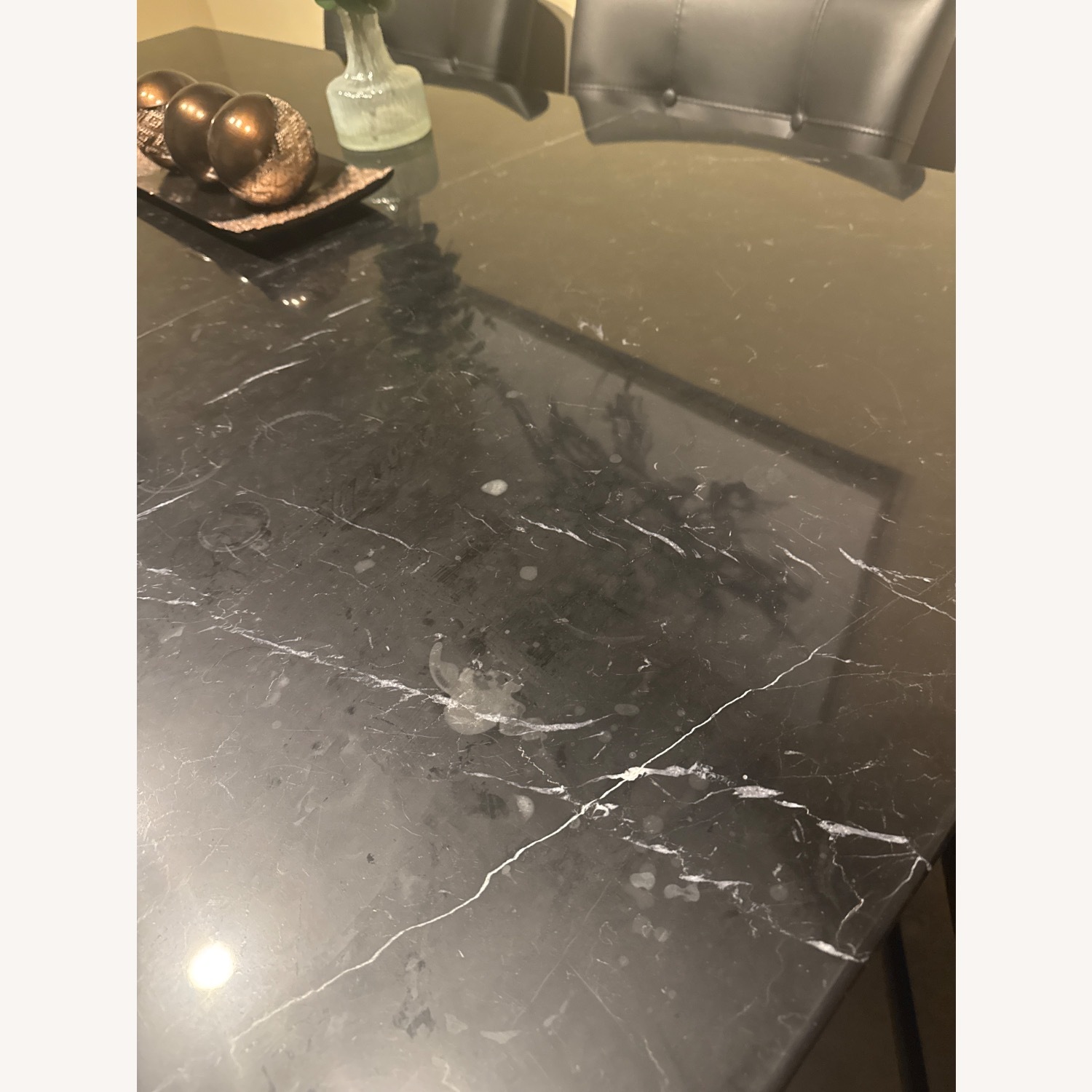 Montibello Black Marble Set with Storage Bench - image-5