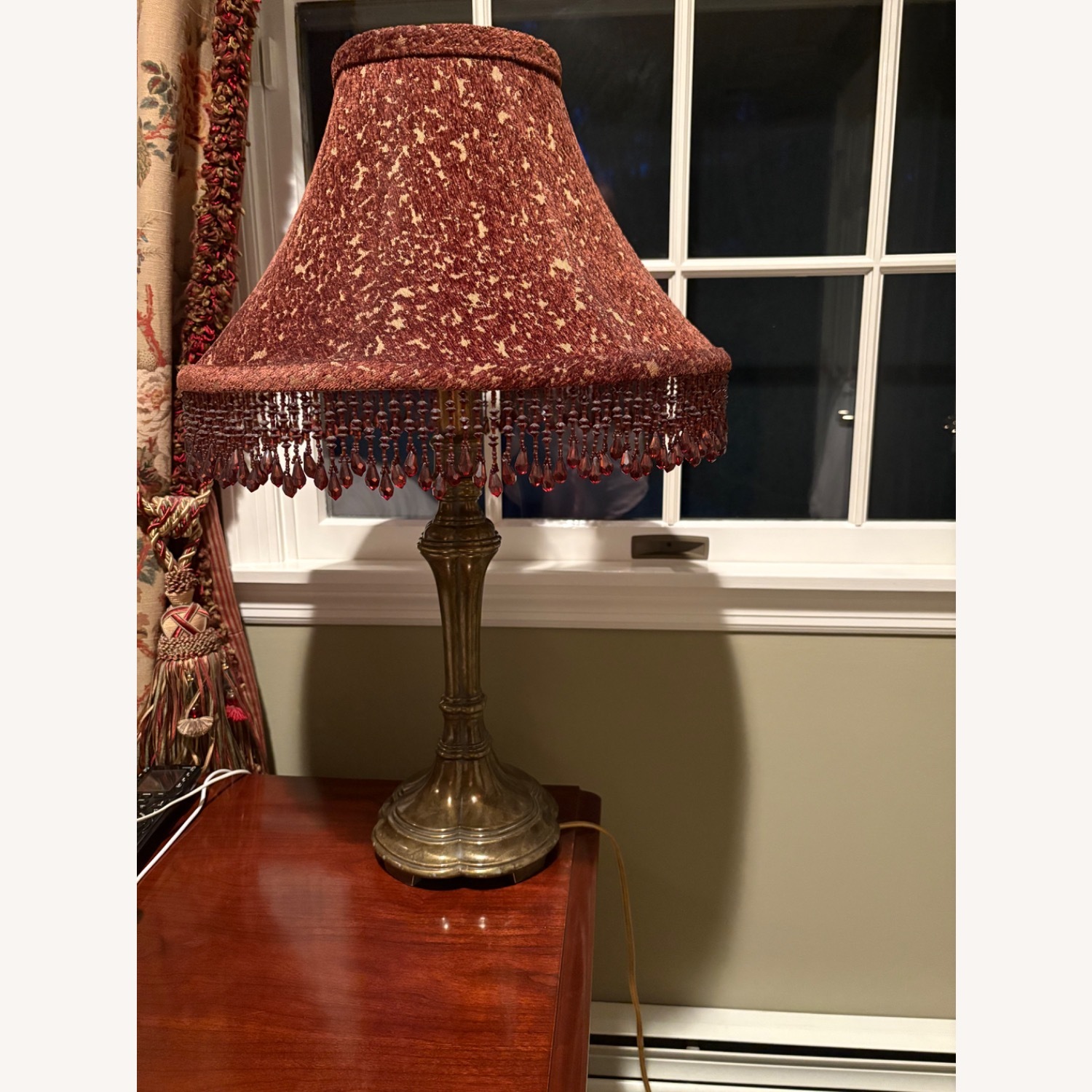 Wine Red Dressy Table Lamps - image-1