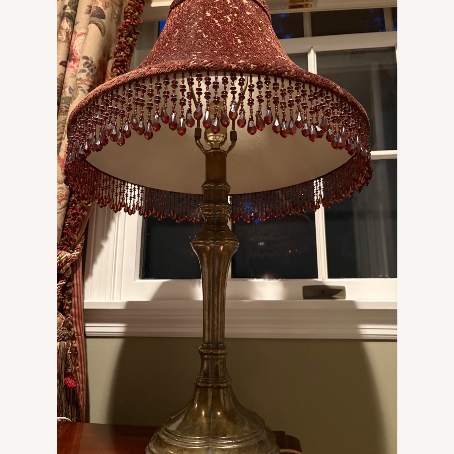 Wine Red Dressy Table Lamps - image-2