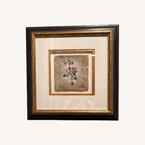 Used Floral Parchment Art for sale on AptDeco