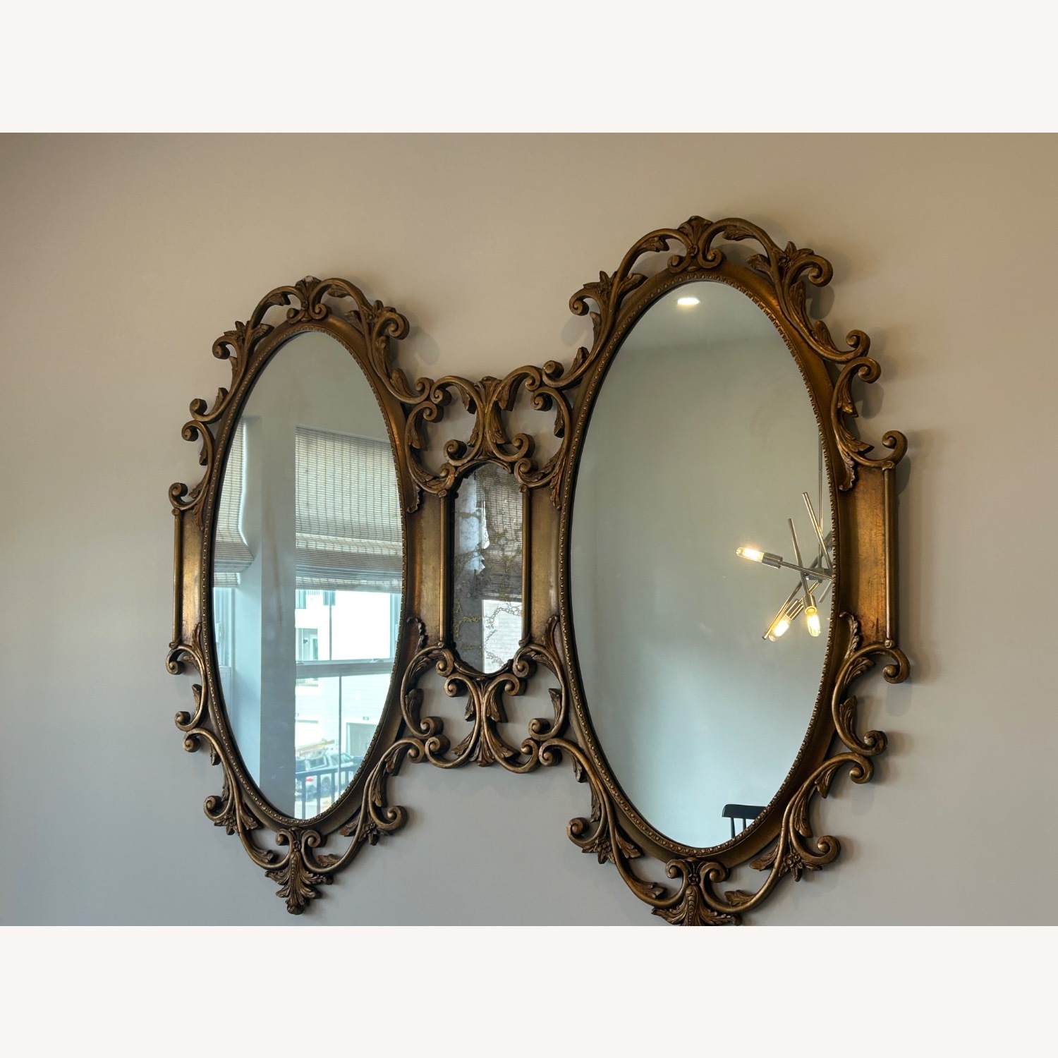 Vintage Gilt Wood Oval Mirrors - image-4