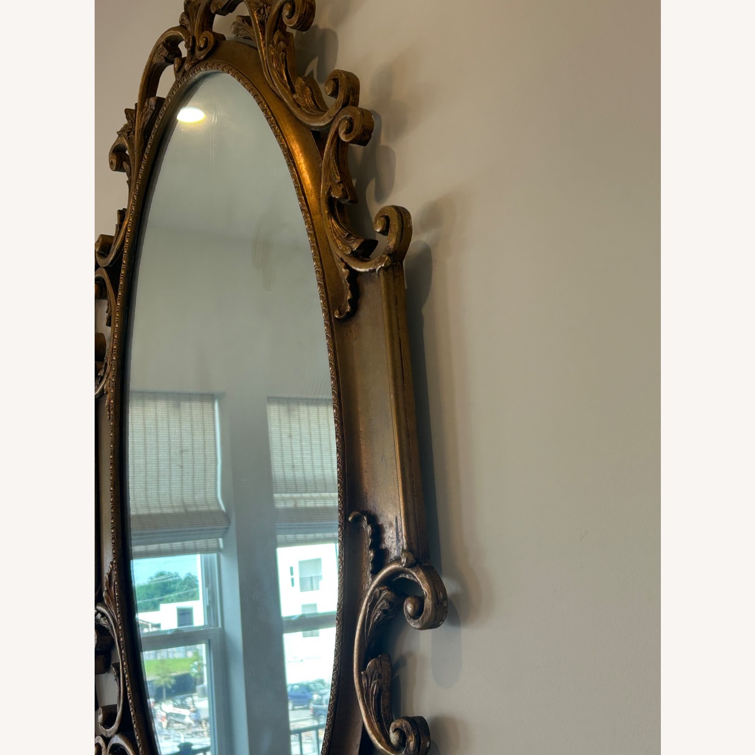 Vintage Gilt Wood Oval Mirrors - image-3