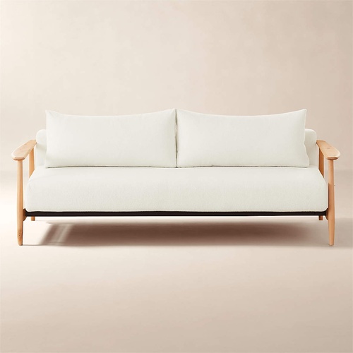 Used CB2 Una Ivory Boucle Sleeper Sofa for sale on AptDeco