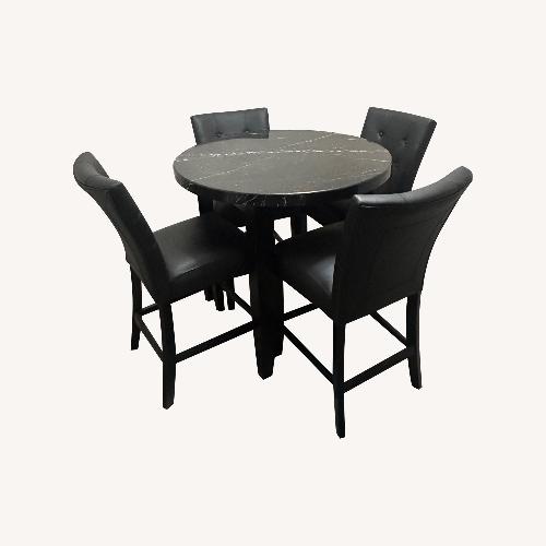 Used Montebello Black Round CTR/4 Black Stools  for sale on AptDeco