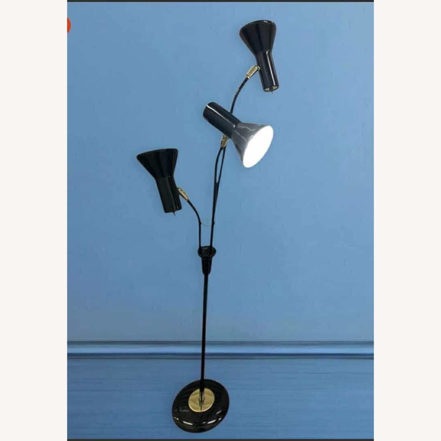 MCM Metal Atomic Free Standing 3 Headed Floor Lamp - image-3