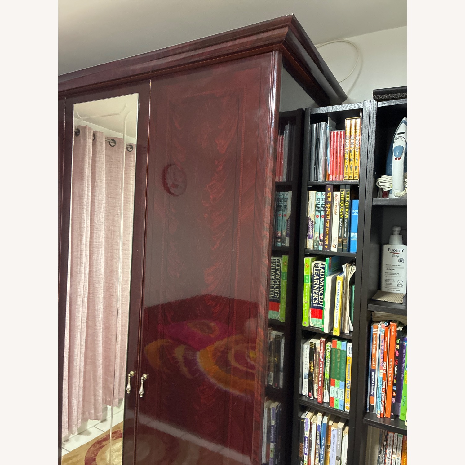 Four Door with Mirror Armoire Wardrobe - image-2