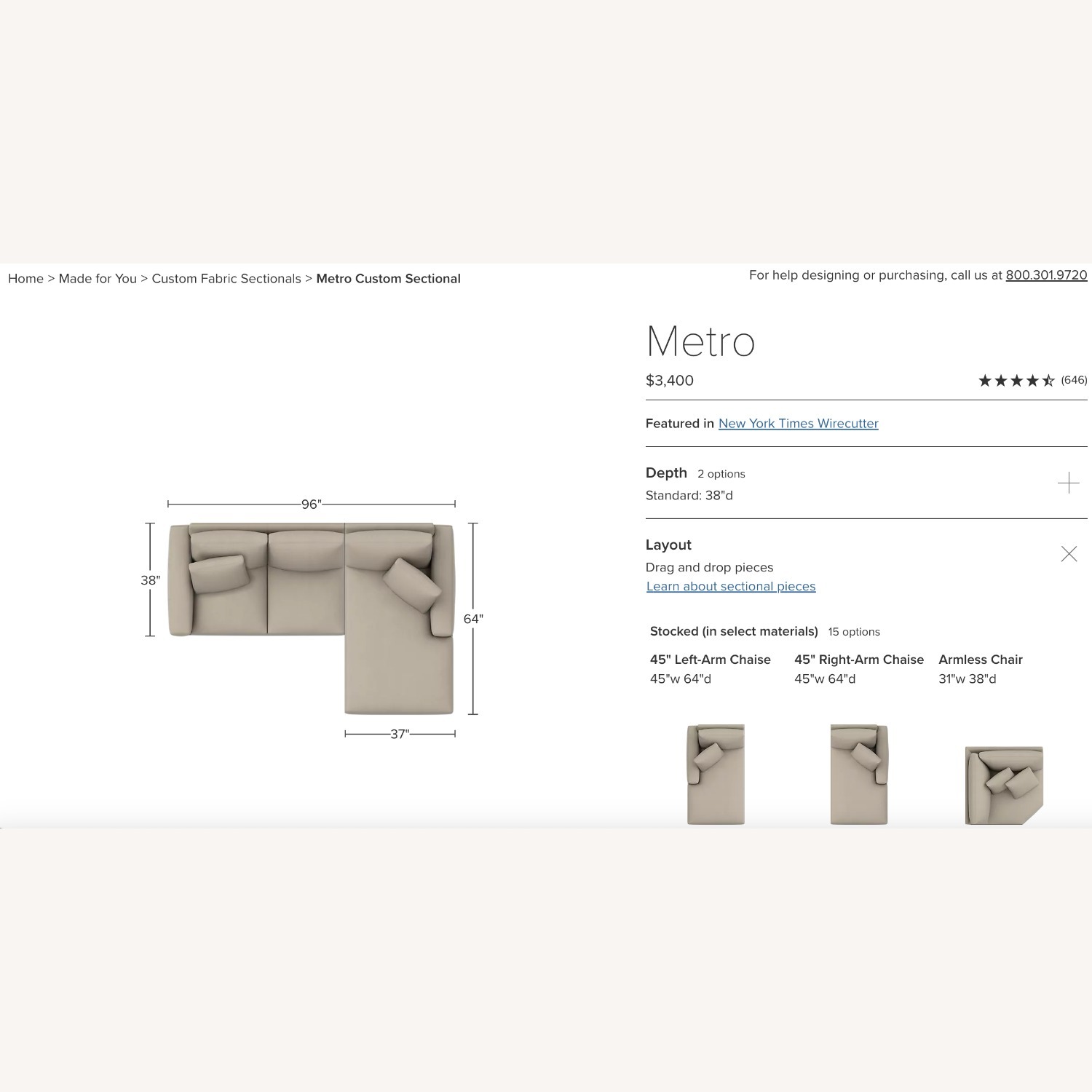 Room & Board Metro Sofa - image-6
