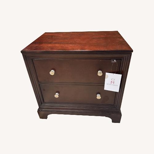 Used Transitional Dark Wood 2-Drawer Nightstand  for sale on AptDeco