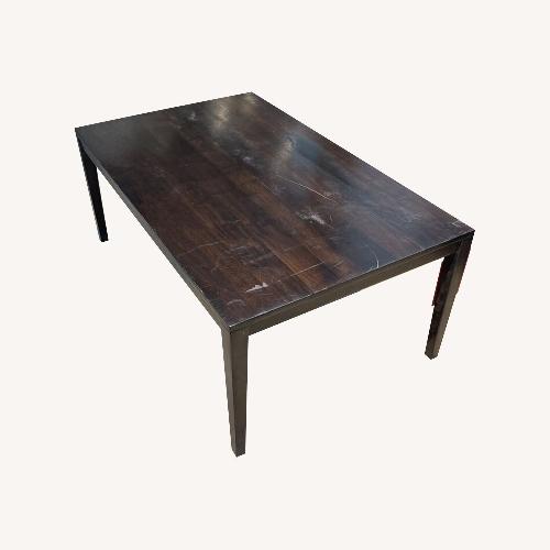 Used Rectangular Dark Wood Coffee Table for sale on AptDeco