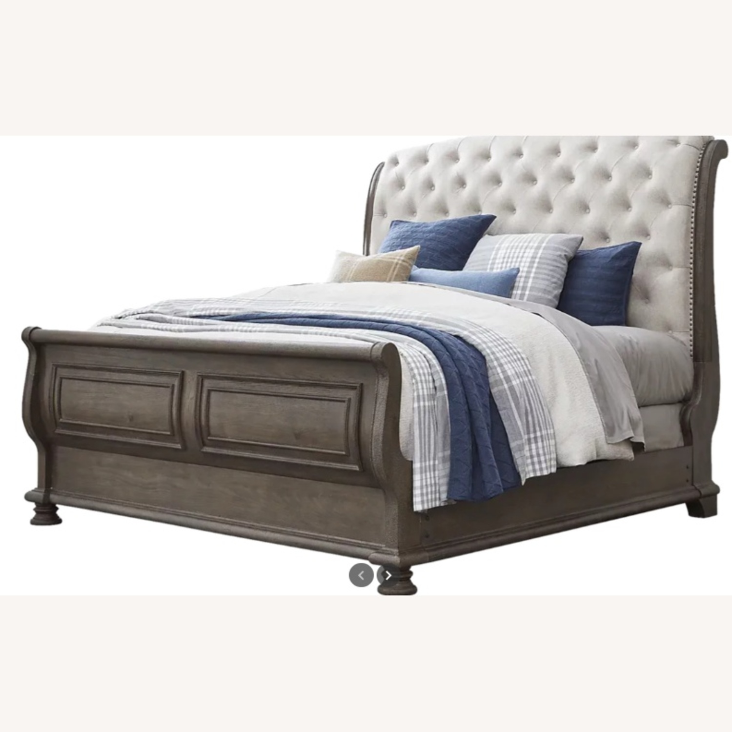 Armitage Dark Brown 3 Pc King Upholstered Bed - image-4