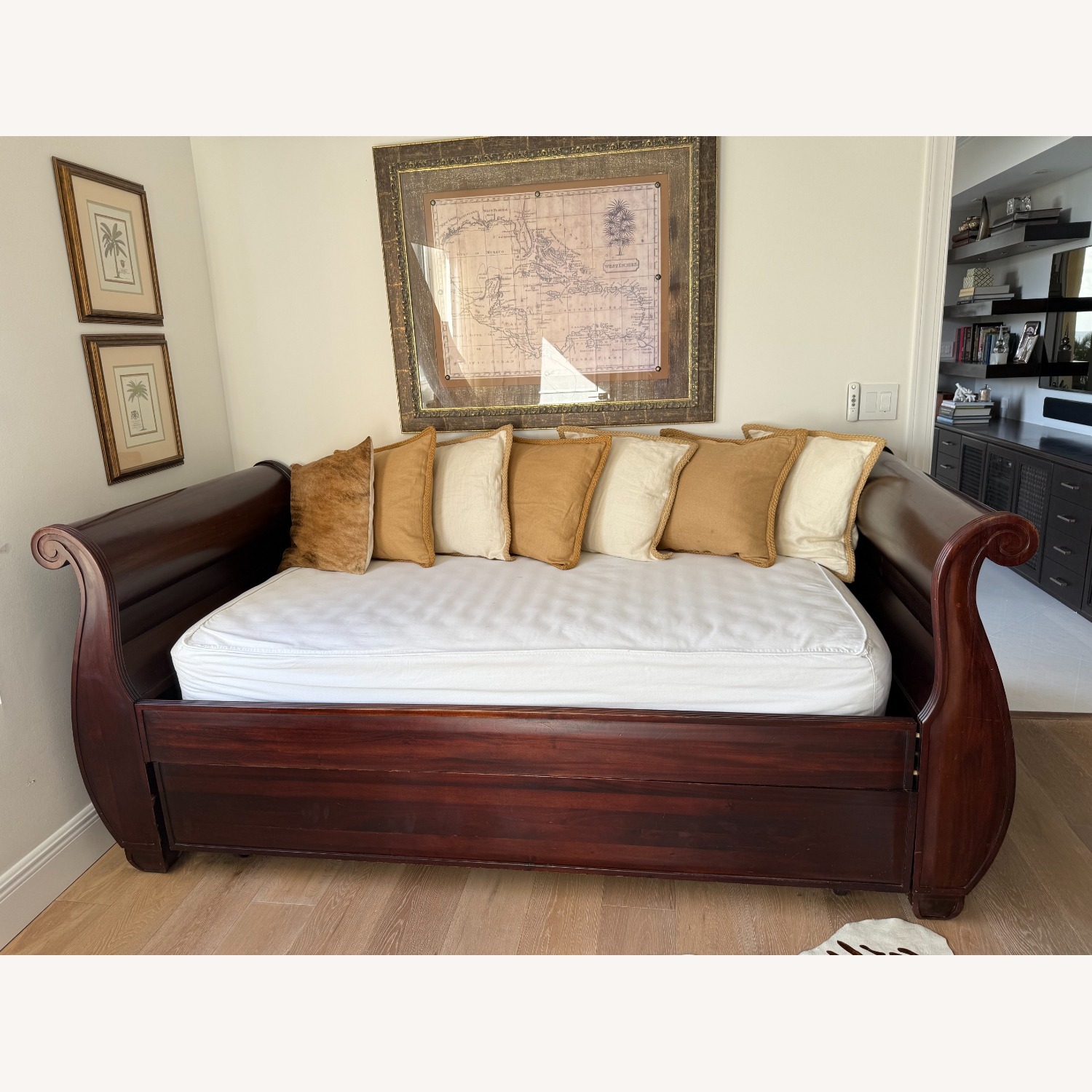 Pottery Barn Twin Sleigh Bed with Trundle - image-2