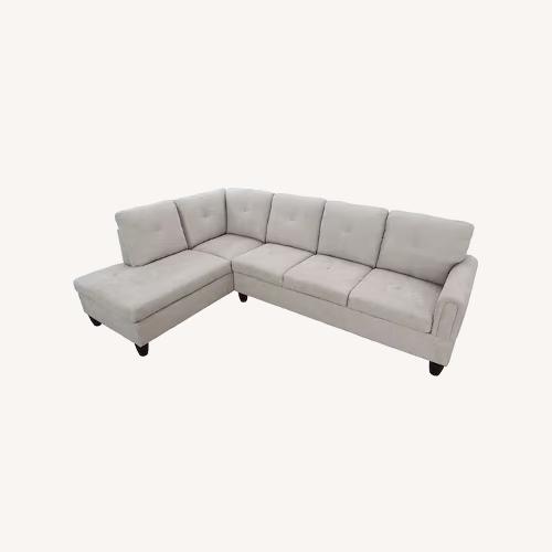 Used Wayfair Light Grey Sectional Sofa for sale on AptDeco