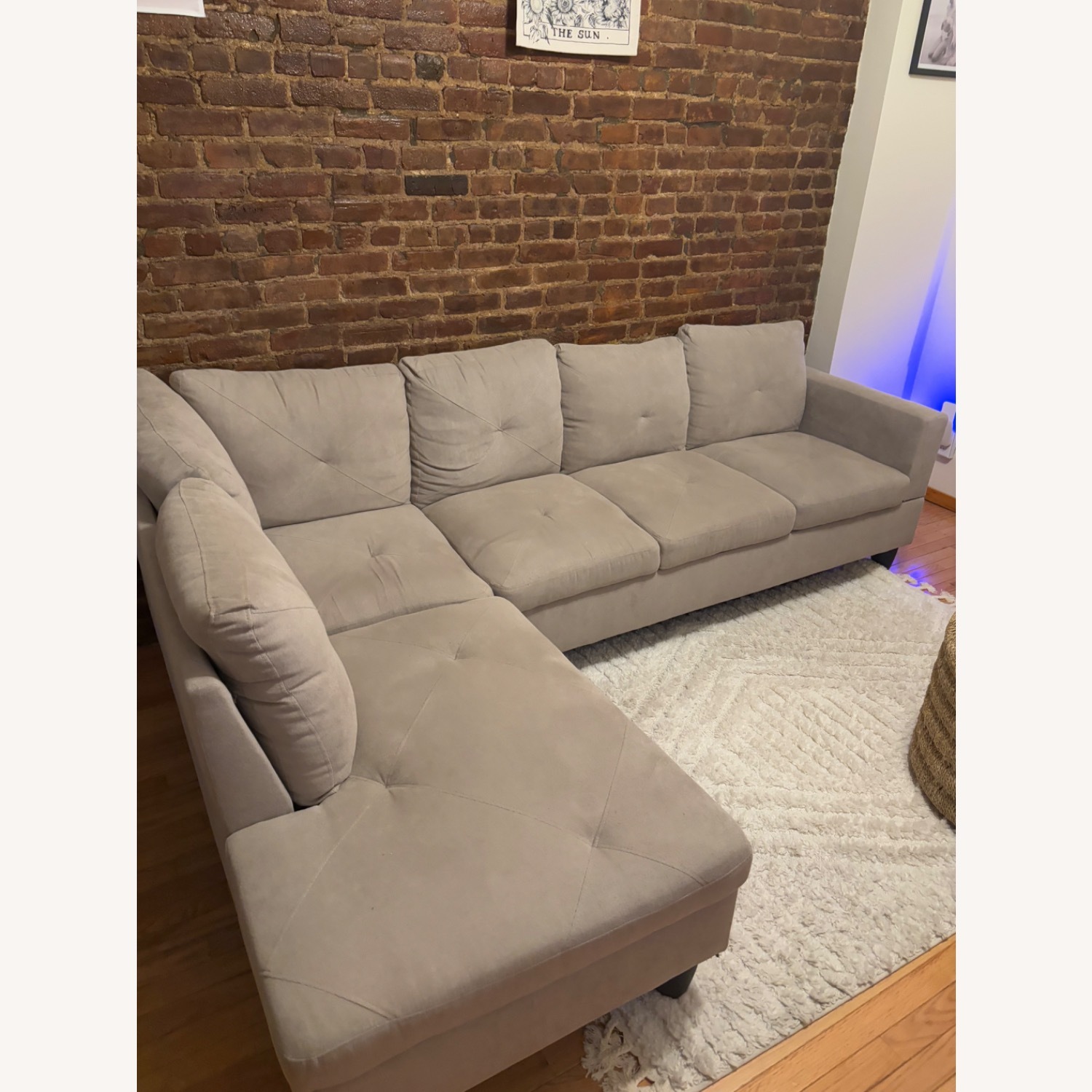 Wayfair Light Grey Sectional Sofa - image-3