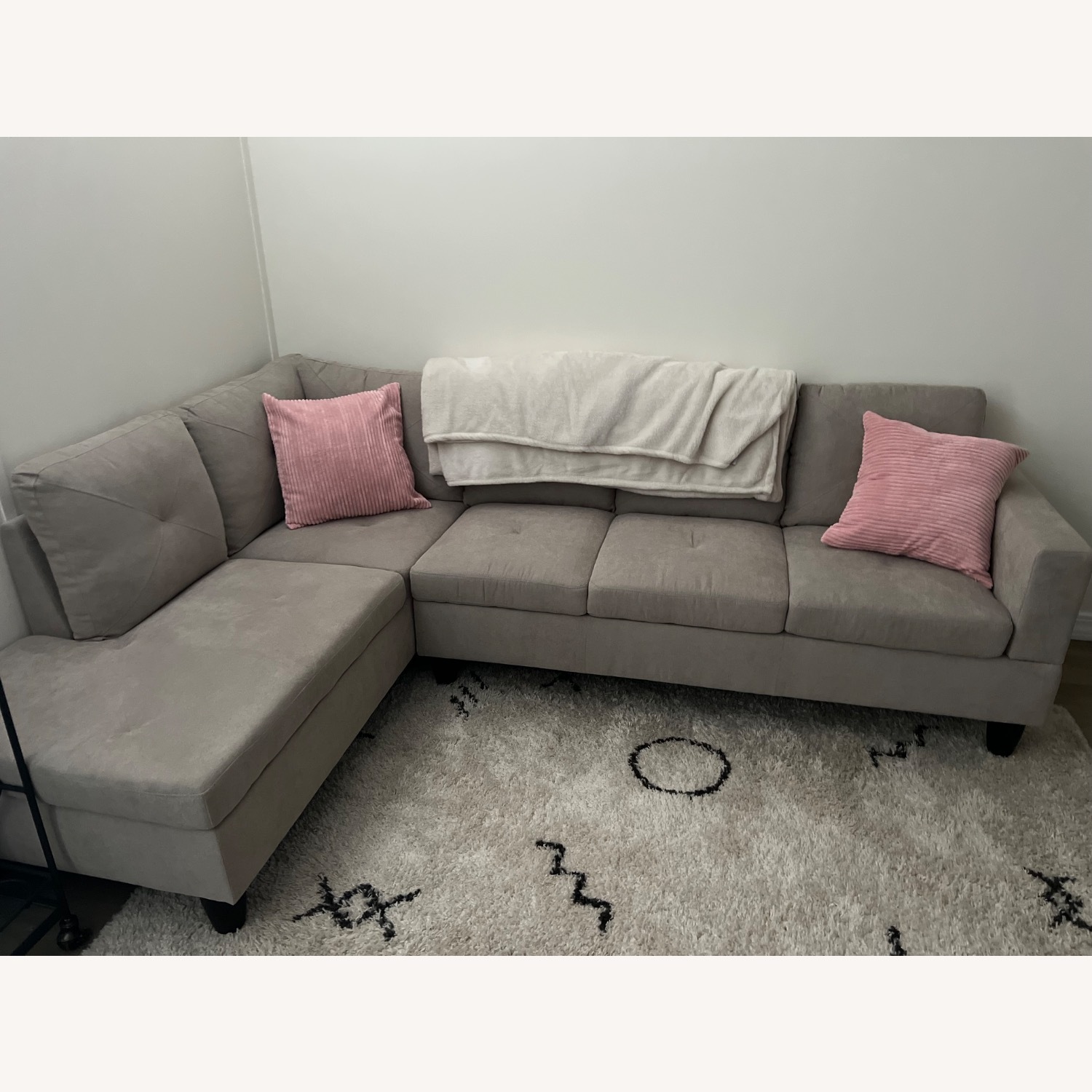 Wayfair Light Grey Sectional Sofa - image-2