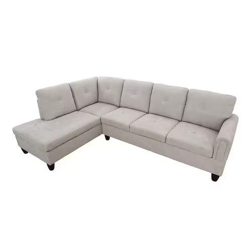 Used Wayfair Light Grey Sectional Sofa for sale on AptDeco