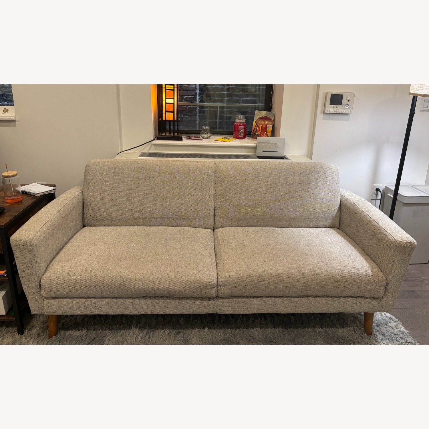 West Elm Oliver Twill Dove Sofa - image-2