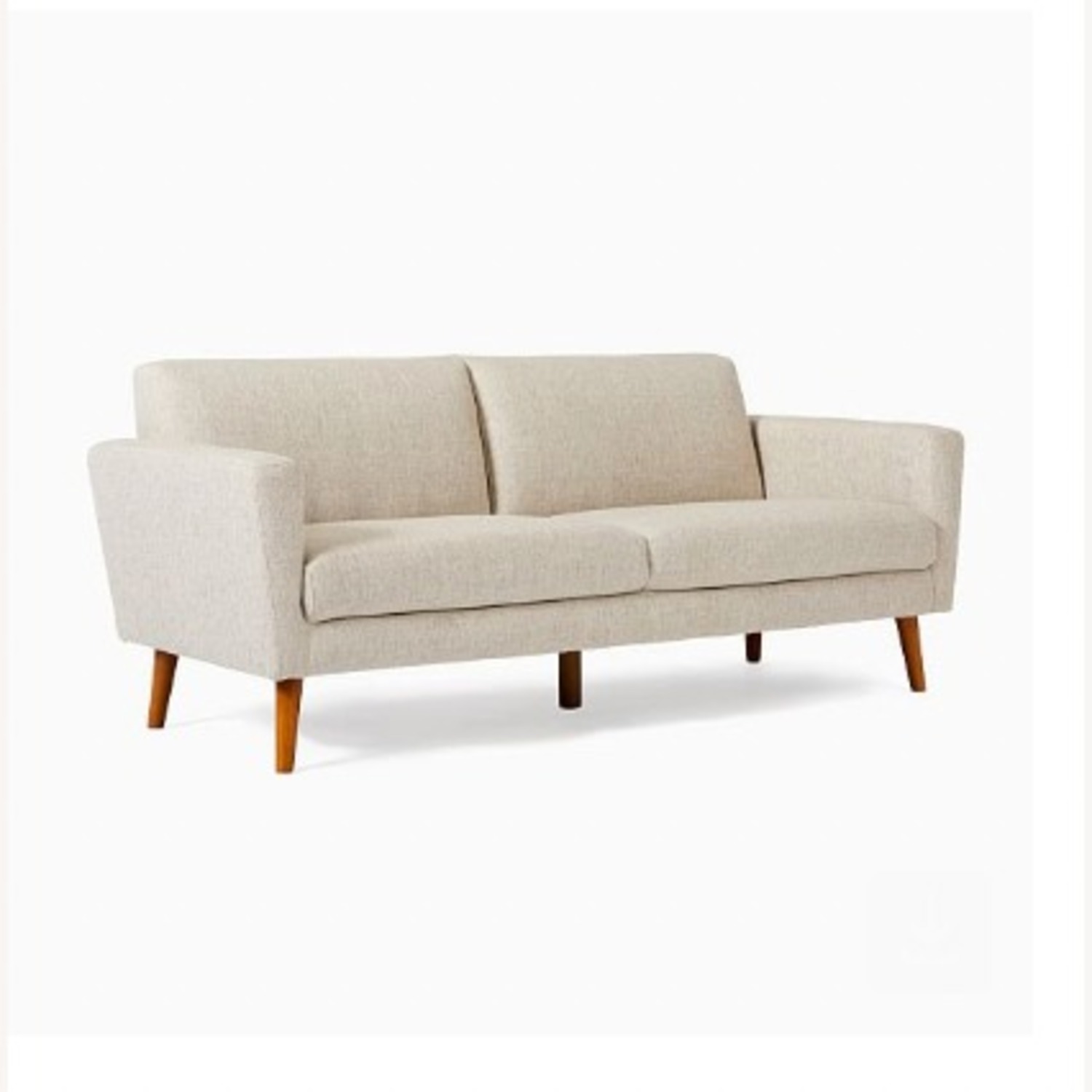 West Elm Oliver Twill Dove Sofa - image-1