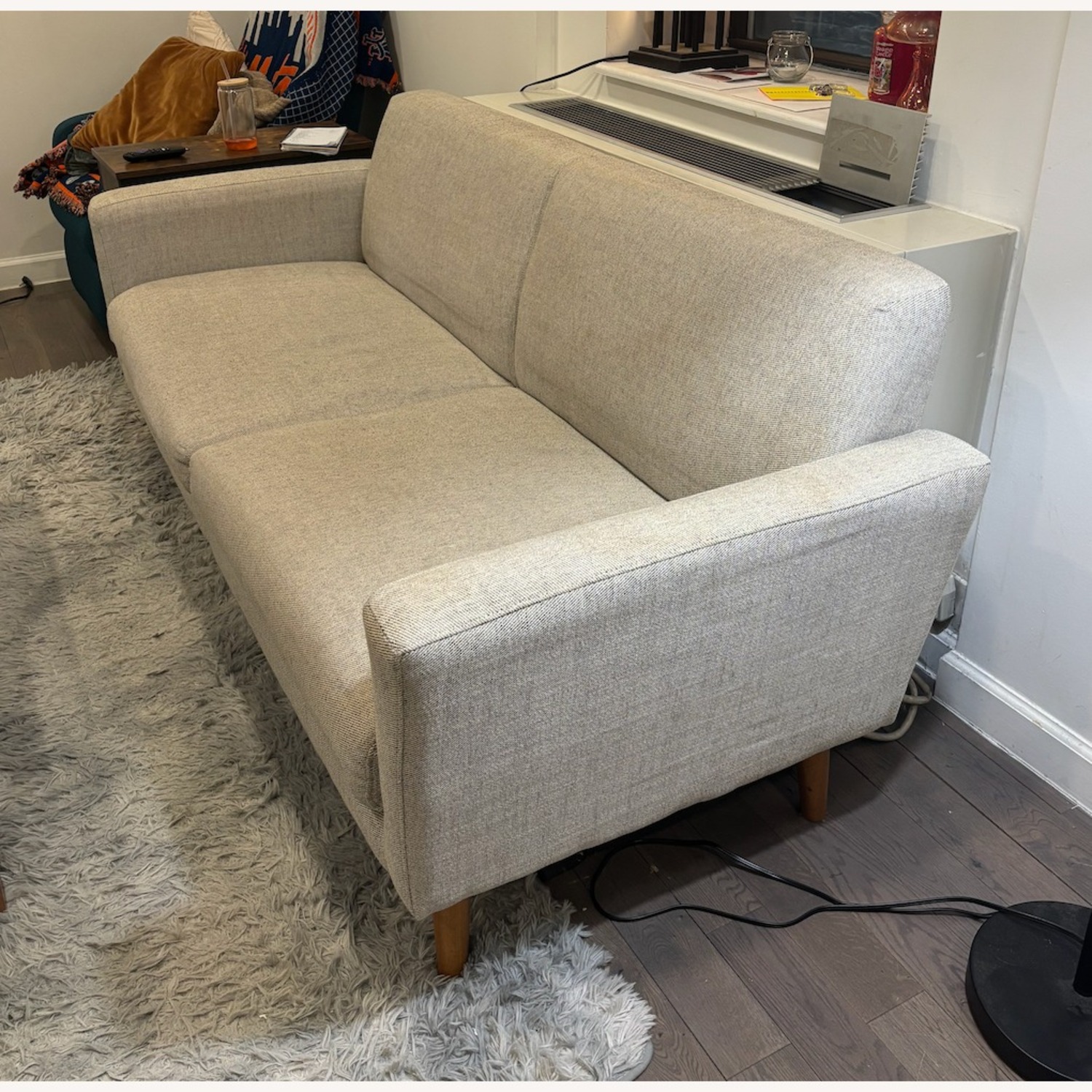 West Elm Oliver Twill Dove Sofa - image-3