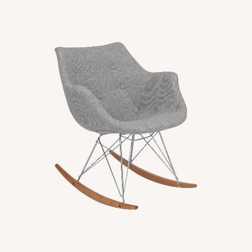 Used LeisureMod Willow Polyester Rocking Chair in Grey for sale on AptDeco