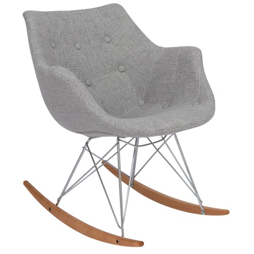 Used LeisureMod Willow Polyester Rocking Chair in Grey for sale on AptDeco