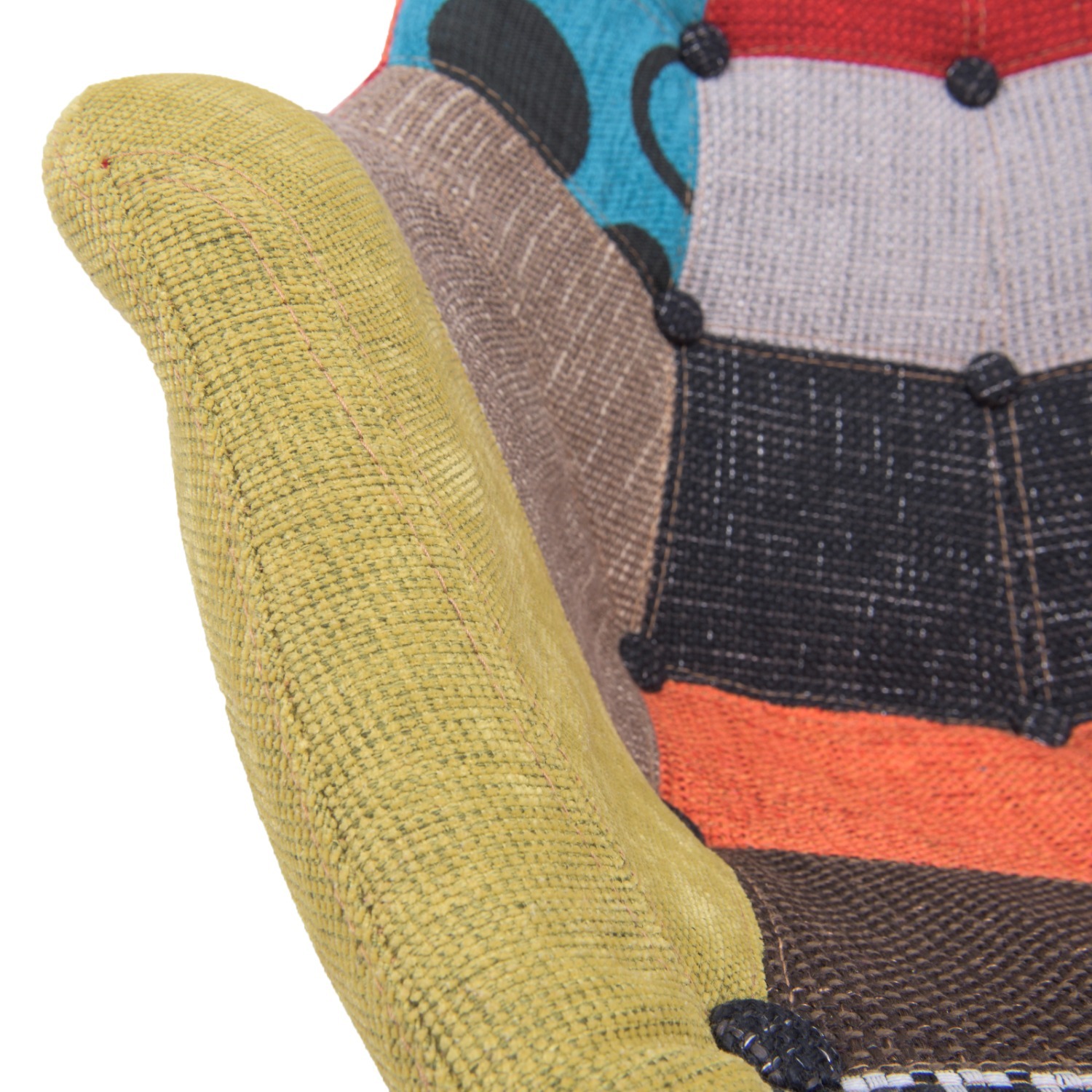 LeisureMod Willow Multicolor Fabric Rocking Chair - image-6