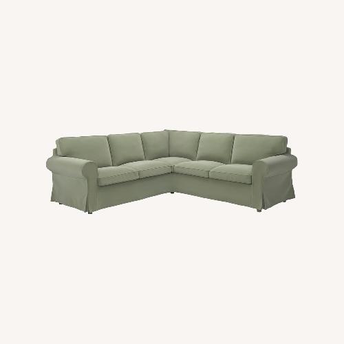 Used IKEA UPPLAND Sectional + White Slipcover incl for sale on AptDeco