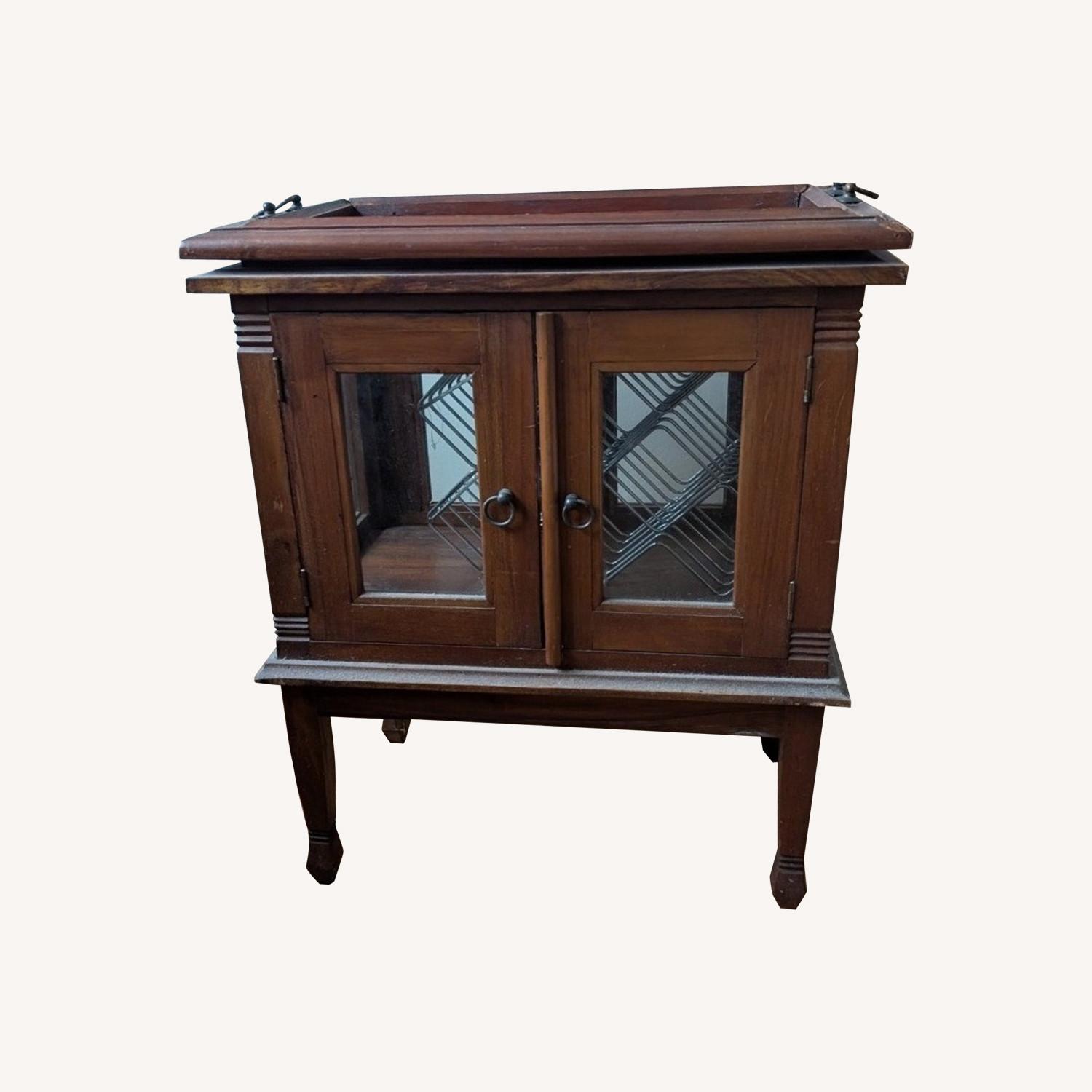 Barister Bookcase with Wine Rack - image-0