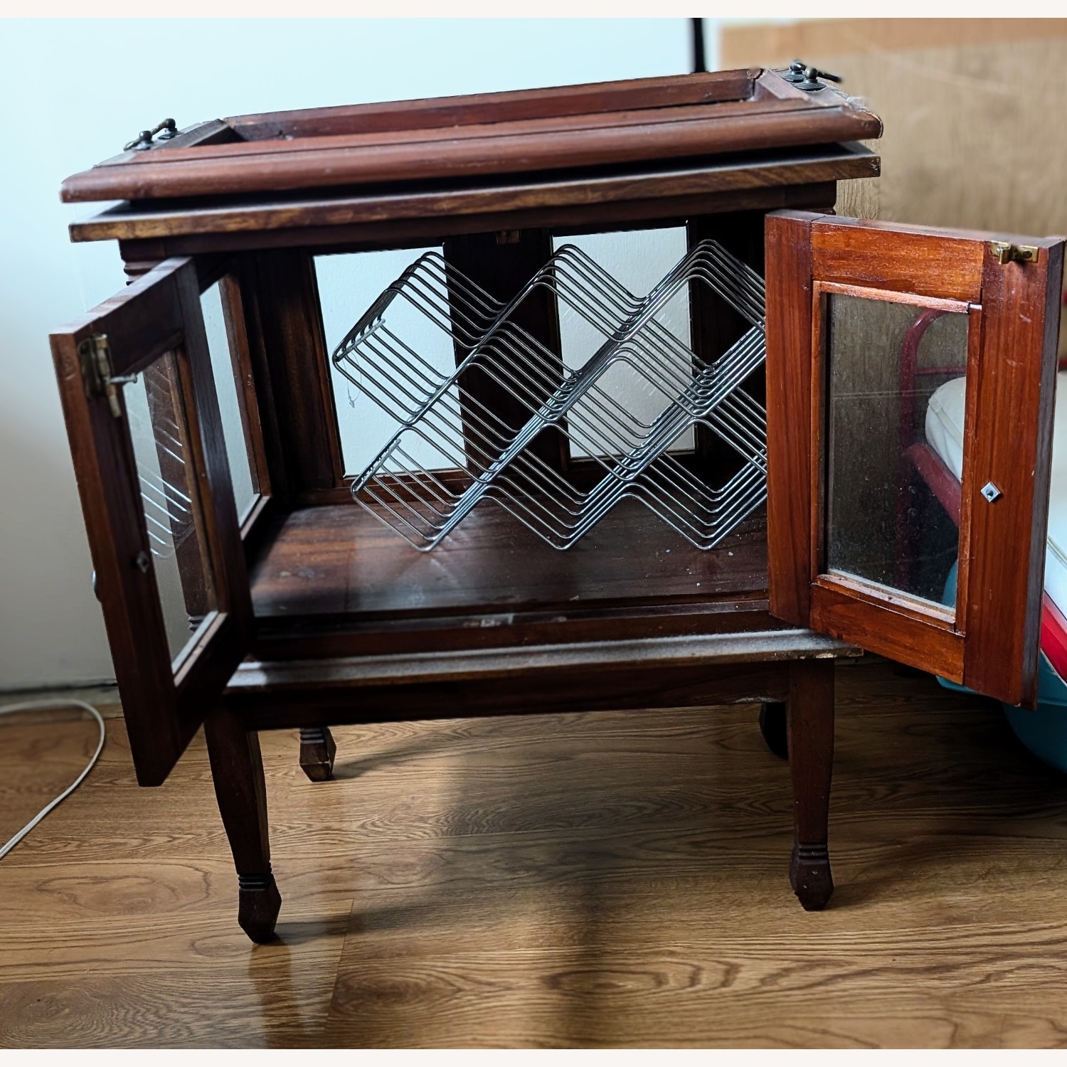 Barister Bookcase with Wine Rack - image-1