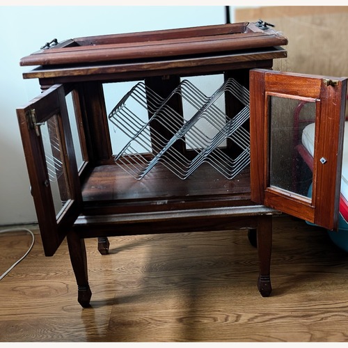 Used Barister Bookcase with Wine Rack for sale on AptDeco