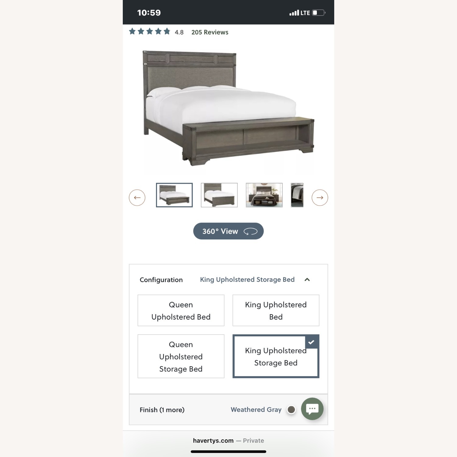 Vickery Creek Upholstered King Storage Bed - image-2