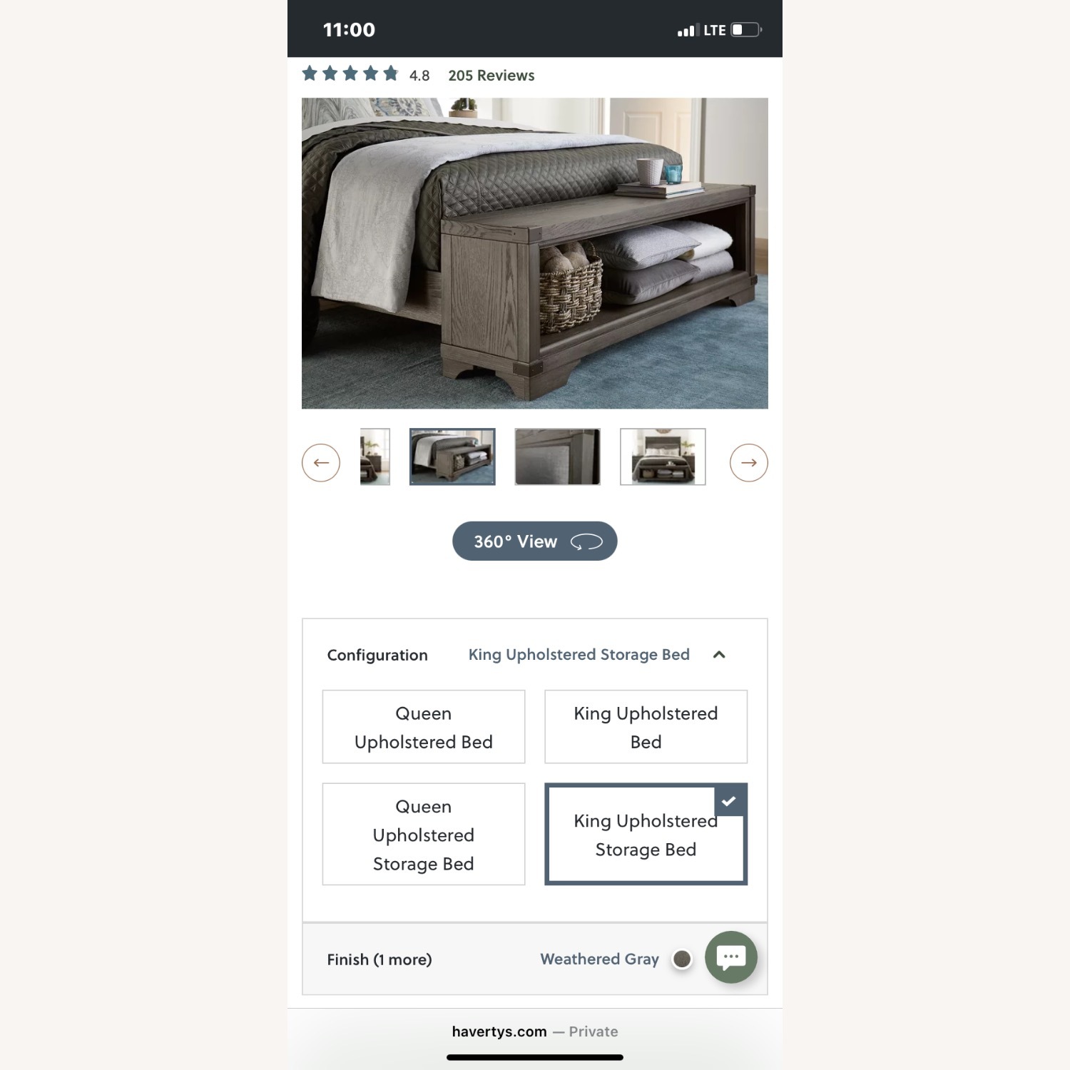 Vickery Creek Upholstered King Storage Bed - image-6